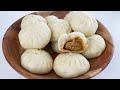 3 Minutes Dough Ready ❗ No hands kneading! Extremely Easy！Soft and Fluffy Meat Buns