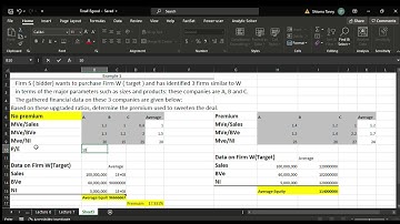 Comparable Company Analysis(Part 2, Excel Example)