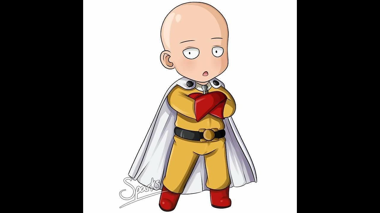 Рост сайтамы. Ванпанчмен Сайтама. Сайтама полный рост Чиби. One Punch man Чиби.