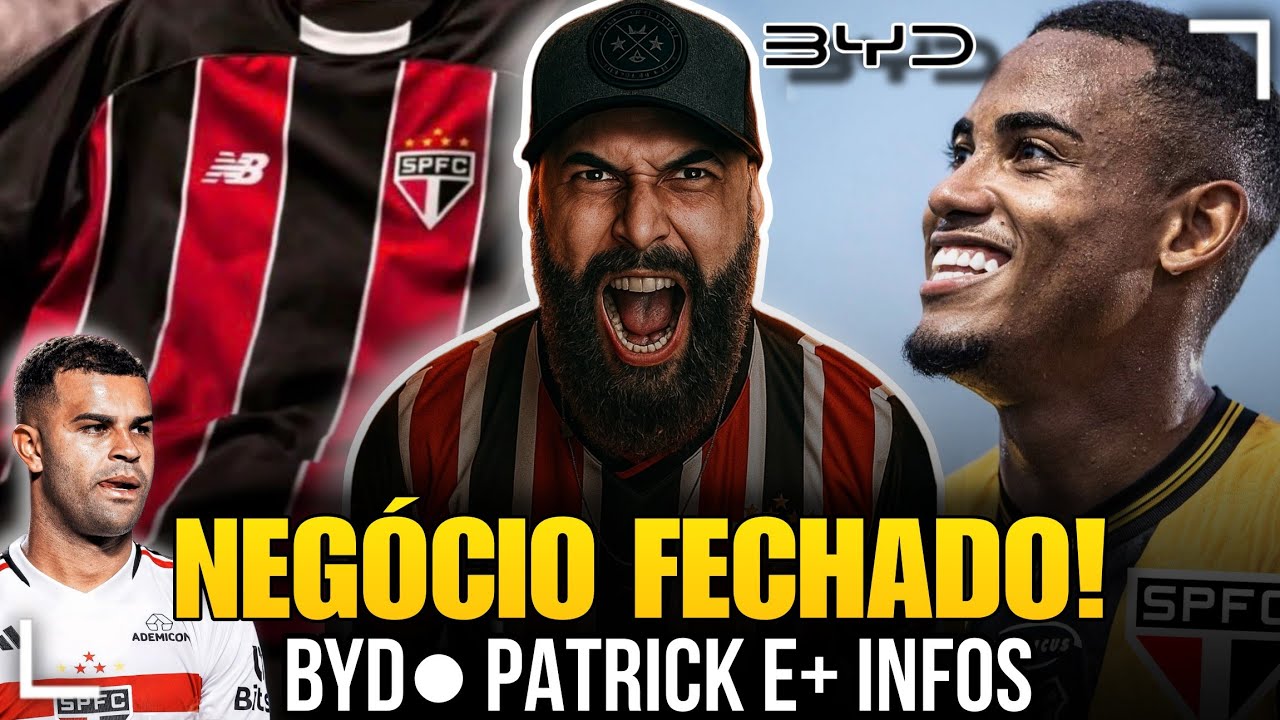 AGORA! SPFC FAZ ANUNCIO E NOVA CAMISA É VAZADA!? BYD NO MORUMBI | NOVO ZAGUEIRO E+ NOTÍCIAS