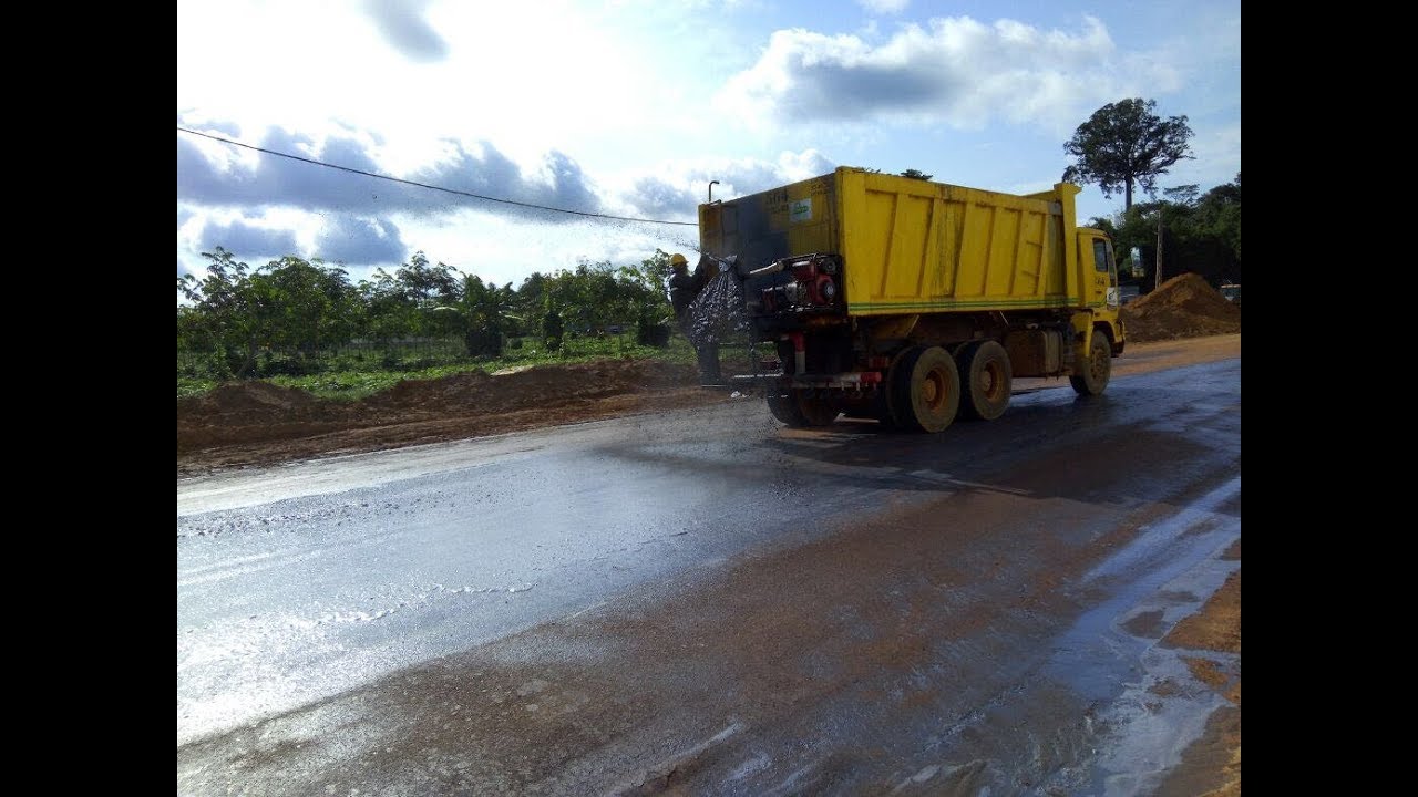 60-Ton Truck Driving on Road Build Using Only Military-Grade K31-APS
