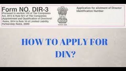 How to Apply for DIN ( Director Identification Number) in V3 MCA Portal  - English | Tamil