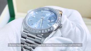 rolex day date 40 platinum diamond bezel