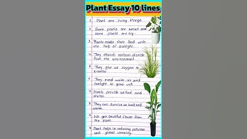 10 lines essay on Plants in english l The plants 10 lines essay in English l Plants essay in english