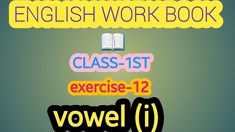 🙂English👍 work 📚book📚 || CLASS-1ST || Exercise-12 || 🏫SSVM GLB🏫 ||kalpana mohanty
