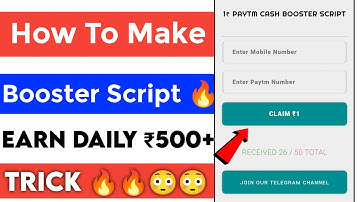 🥳 How To Earn ₹500 🔥| How To Make Booster Script | How To Make Refer Script | How To Make Script