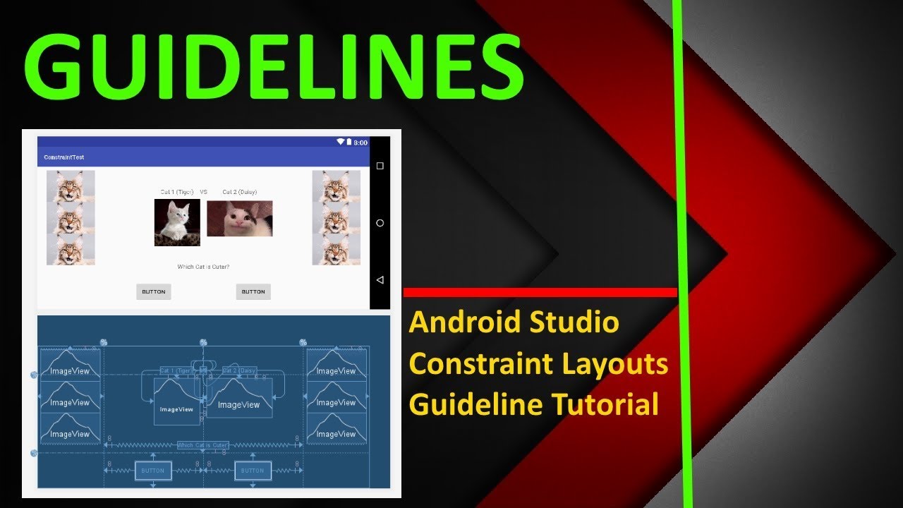 Android Studio Constraint Layout Guidelines Tutorial - YouTube