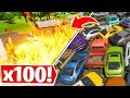 DESTROYING 100+ CARS In Fortnite.. (Very Epic)