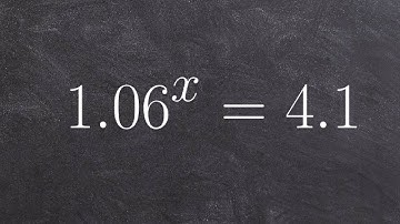 Pre-Calculus - How to evaluate a logarithm using the change of base formula, 1.06^x = 4.1