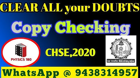 66.#chse2020||Clear your all doubt regarding copy checking||ନିହାତି ଦେଖନ୍ତୁ।।ODISHA board#physics180