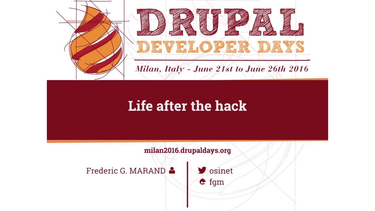 Frederic Marand | Life after the hack