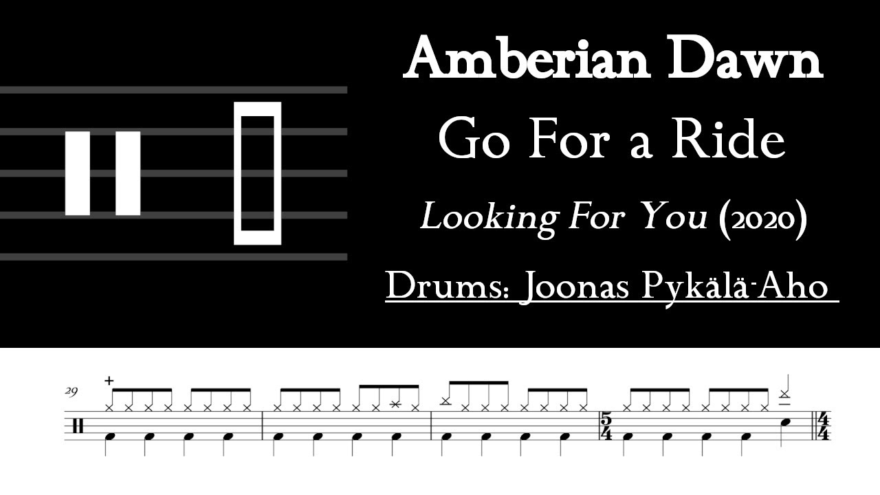 Amberian Dawn - Go For a Ride: Drum Sheet Music Transcription