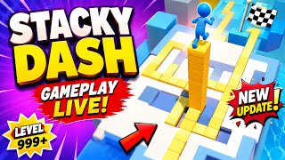 🔴Stacky Dash Game 🎮 GAMEPLAY LIVE screenshot 5