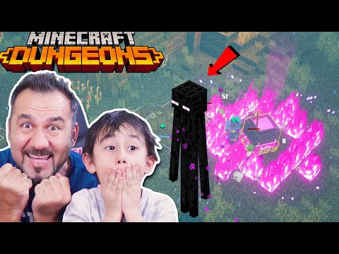 ENDERMANLA SAVAŞTIK VE CAULDRON BOSS GELDİ! | MINECRAFT DUNGEONS OYNUYORUZ #2