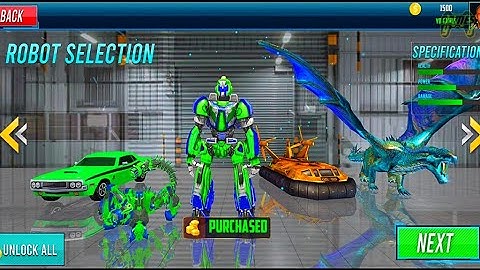 Robot Multiple Transformation Game 2021: Green Scorpion Dragon Car Robot Battle - Android Gameplay