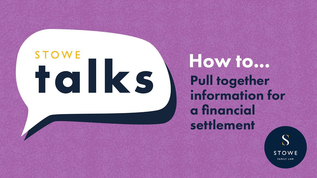 How to pull together information for a financial settlement