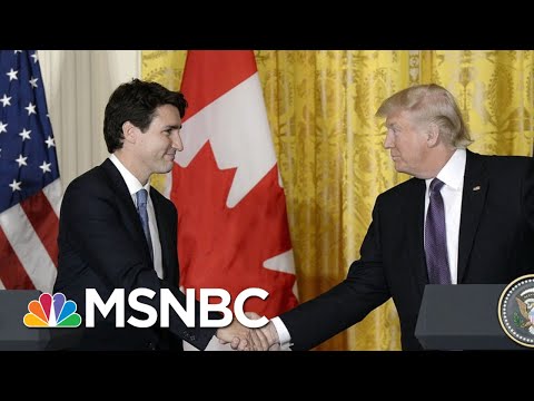 President Donald Trump And Justin Trudeau Agree To Close U.S.-Canada Border | Hallie Jackson | MSNBC