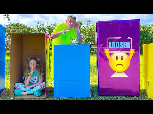 Nastya and Dad - Colored Challenge boxes and other Stories class=