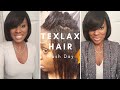 Texlax Hair Wash Day Routine and Products  / Relaxed Natural Texlax Hair / Styling Texlax Hair