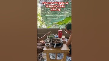 Bữa trưa đạm bạc với món vịt kho sả và rau luộc chấm nước mắm cay  #organic #food #mukbang