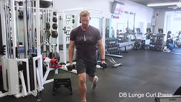 DB Lunge Curl Press