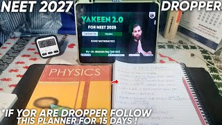 If Yor Are Dropper Follow 🔥 This Planner For 15 Days 🤩