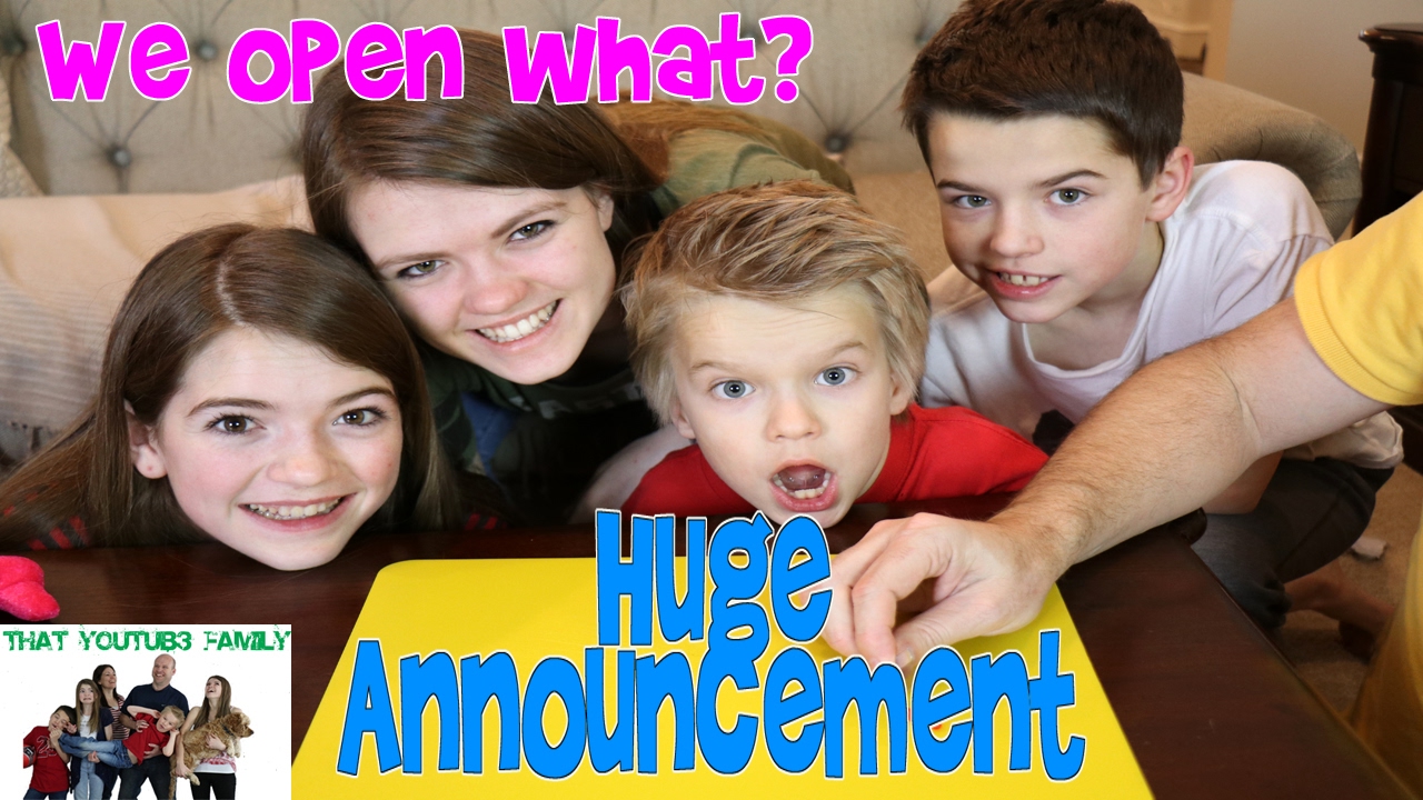 Our Big Announcement That Youtub3 Family Youtube Our Big Announcement That Youtub3 Family Youtube