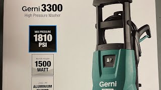Gerni 3300 high pressure washer unboxing and review
