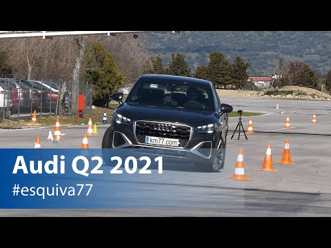 Audi Q2 2021 - Maniobra de esquiva y eslalon | km77.com