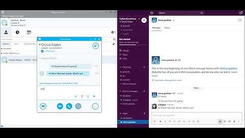 NextPlane Demo - Skype for business & Slack One-to-One Chat