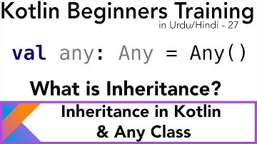 Kotlin for Beginners-27 | Inheritance in Kotlin & Any Class, What is Inheritance? | U4Universe