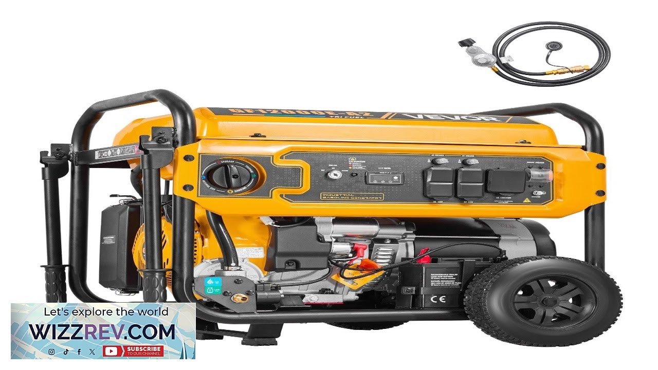 Портативный генератор VEVOR: бензиновый, пиковая мощность 13500 Вт, сжиженный газ, пиковая мощнос...