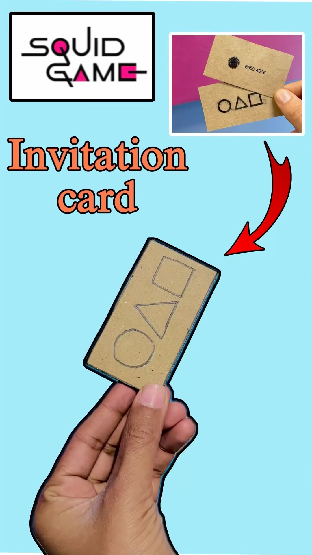 Squid Game Invitation Card How To Make Squid Game Cards Oardefault 