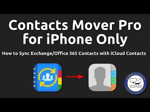 Sync Exchange Contacts with iCloud Contacts for iPhone Only