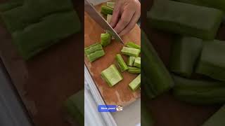 ASMR SLICING BITTER GOURD shorts youtubeshorts vegetables bittergourd satisfying amazingfresh