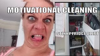 SPEED CLEAN | DISGUSTING STINKY FRIDGE | motivational cleaning