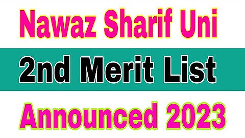Nawaz Sharif Uni MuLtan 2nd Merit List Update 2023|Uni Of Agriculture Multan 2nd Merit List 2023