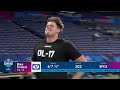 Blake Freeland runs the 40-yard dash at the 2023 NFL Scouting Combine