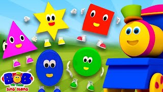 Five Little Shapes, Learn Shapes With Bob And Eduational Video For Kids