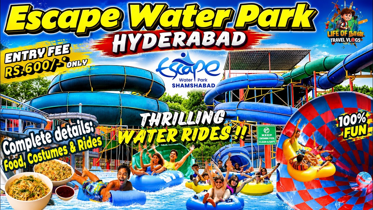 🌊 Hyderabad’s Ultimate Water Park! 🎢 Escape Water Park Full Tour