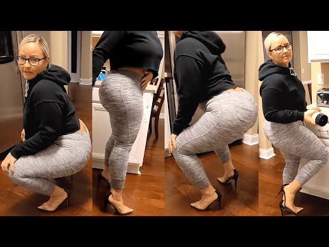 FASHION NOVA Try On Haul See Through Leggings Review Big Butt High Heels Squat Test ASMR