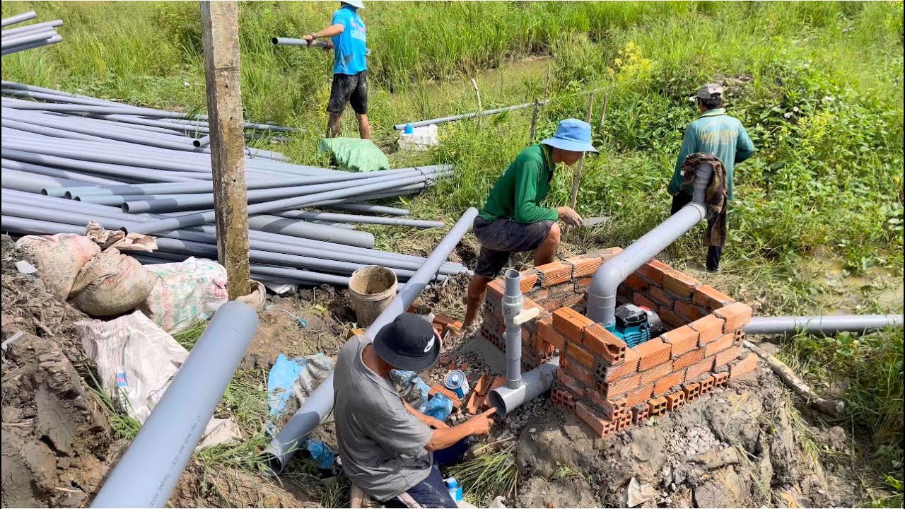 Chia sẻ  chạy ống nước cho vườn ông anh 5000m2 tại khu vực thiện trung , Cái Bè ,Tiền Giang??