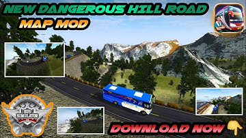 New Dangerous Hill Road Map Mod for Bussid 3.7.1 || FAZAL GAMERZ