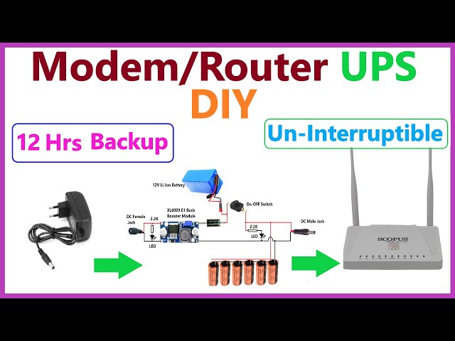 DIY Mini UPS for WiFi Router / Modem : 12 Steps (with Pictures) -  Instructables