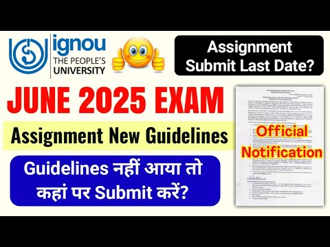 IGNOU Assignment Online & Offline Submission Guidelines 2025| Ignou ...