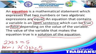 Q2 Math 7 Module 7 Mathematical expressions, equations and inequalities