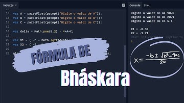 Fórmula de Bháskara | JavaScript | Exercícios Resolvidos