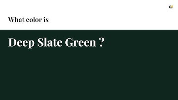 Deep Slate Green color #0f261f hex color - Green color - Warm color 0f261f