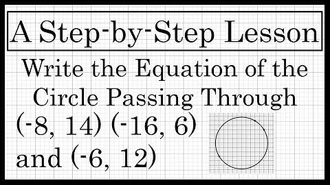 How to Write the Equation of a Circle Given Three Points
