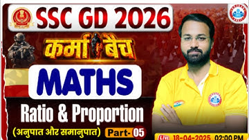 RWA SSC GD classes 2026 | Maths classes | Ratio & proportion | SSC GD part- 5 2026